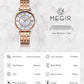 MEGIR Luxury Women Bracelet Quartz Watches Stainless Steel Band Waterproof Female Dress Wrist Watch Clock Ladies Montre Femme