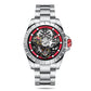 Boderry Windmill Men's Skeleton Stylish Watches Automatic Mechanical Fashion Sports Watch for Men Waterproof Wristwatches