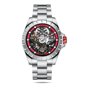 Boderry Windmill Men's Skeleton Stylish Watches Automatic Mechanical Fashion Sports Watch for Men Waterproof Wristwatches