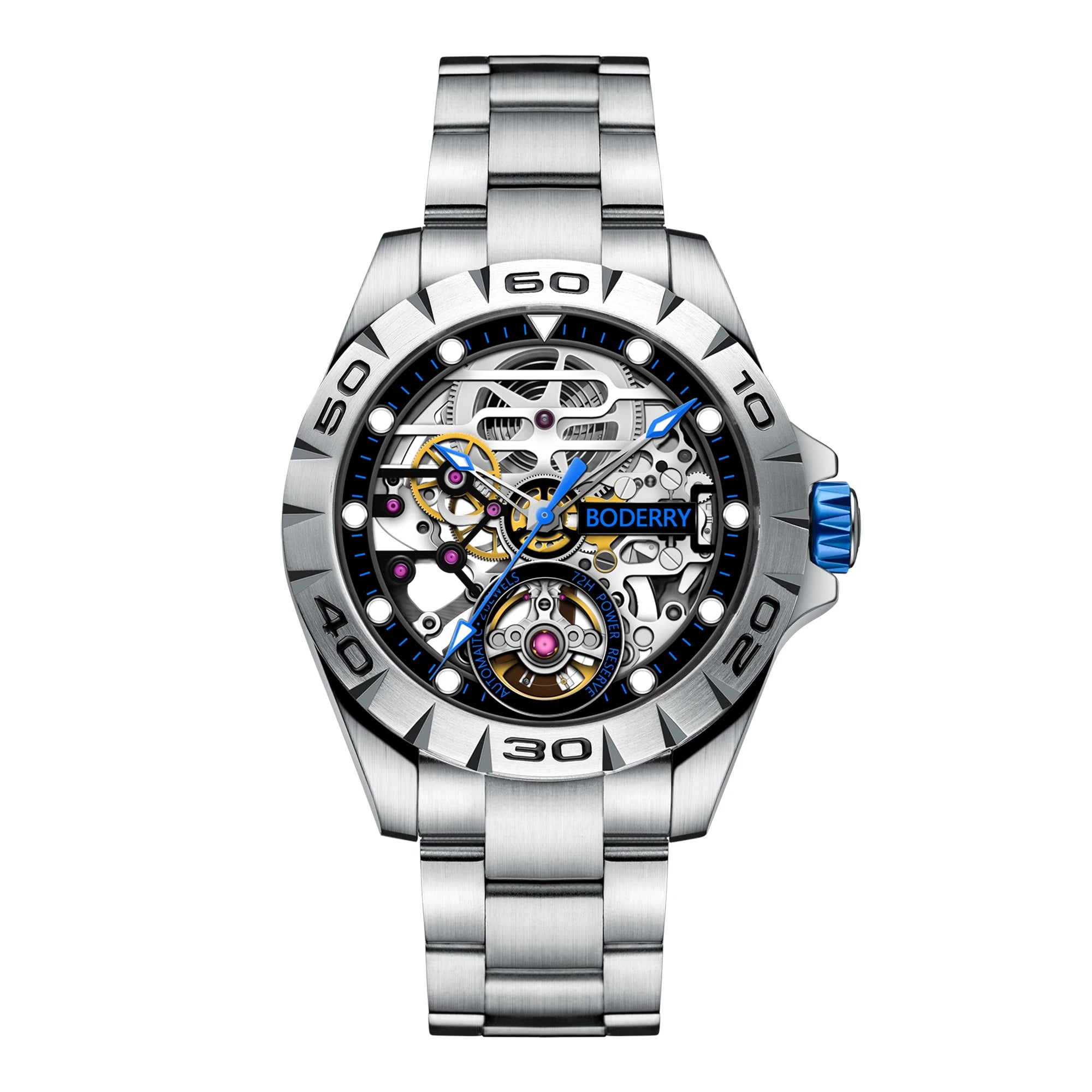 Boderry Urban Men's Fashion Watches Luxury Automatic Mechanical Lumino