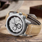 MEGIR Fashion Leather Watches for Men Quartz Wristwatch Waterproof Luminous Man Business Casual Chronograph Clock Date 2026