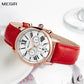 MEGIR Fashion Women Bracelet Watches Luxury Ladies Quartz Chronograph Clock for Lovers Relogio Feminino Sport Wristwatches 2058