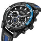 MEGIR Watches for Men Brand Luxury Military Sports Watch Chronograph Leather Strap Waterproof Date Quartz Wristwatch Man Clock