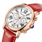 MEGIR Women Watches Luxury Quartz Chronograph Leather Strap Lady Sports Wristwatch Female Dress Clock 24-hour Reloj Mujer 2058