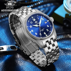 ADDIESDIVE Men Automatic Watch 20Bar Diver Waterproof NH35A Stainless Steel Mechanical watches Super Luminous reloj hombre MY-H2