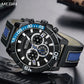 MEGIR Watches for Men Brand Luxury Military Sports Watch Chronograph Leather Strap Waterproof Date Quartz Wristwatch Man Clock