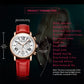 MEGIR Women Watches Luxury Quartz Chronograph Leather Strap Lady Sports Wristwatch Female Dress Clock 24-hour Reloj Mujer 2058