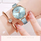 CURREN Watches Women Brand Leather Quartz Wristwatches Luxury Design Clock for Ladies Charm Flowers Dial Montre Femme
