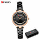 CURREN  Elegant Ladies Wristwatch Stainless Steel Dial Quartz Women's Bracelet Watches Classic Female Clock