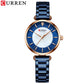 Watches Women CURREN Top Brand Fashion Thin Quartz Wristwatch with Charming Stainless Steel Bracelet