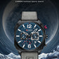 CURREN Brand Luxury Men Brown Quartz Wristwatches for Male Luminous Chronograph Dial Leather Clock Casual Sports Watch
