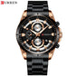 CURREN Watch Quartz Male watches Fashion Chronograph Clock Mens Gift Casual Stainless Steel Wristwatch