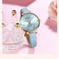 CURREN Watches Women Brand Leather Quartz Wristwatches Luxury Design Clock for Ladies Charm Flowers Dial Montre Femme