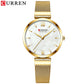 Golden Wristwatch Mesh Ladies Watches Luxury Brand CURREN Elegant Simple Quartz Watch Women's Bracelet Clock Female Reloj mujer