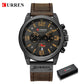Fashion Classic Black White Chronograph Watch Men CURREN Men's Watches Casual Quartz Wristwatch Male Clock Reloj Hombre