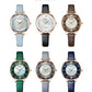 CURREN Branded Women's Watches 2021 Lux Elegant Ladies Wristwatch with Leather Bracelet Royal Blue
