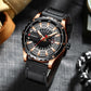 CURREN Mens Watches Top Brand Luxury Casual Quartz Leather Wristwatches Business Male Clock with Date and Luminous hands