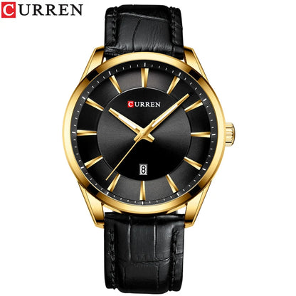 CURREN Simple Men Leather Watch Man Luxury Brand Quartz Watches Relogio Masculino Casual Wristwatch Male Clock Blue