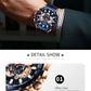 CURREN Luxury Casual Mens Watches Quartz Sports Chronograph Wristwatch Male Stainless Steel Luminous hands Clock