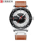 CURREN Watches Top Brand Fashion Leather Wristwatch Casual Quartz Men's Watch New Chic Luminous hands Clock