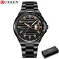 CURREN New Men Business Watch Full Steel Quartz Top Brand Luxury Sports Waterproof Casual Male Wristwatch Relogio Masculino