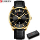 CURREN Simple Men Leather Watch Man Luxury Brand Quartz Watches Relogio Masculino Casual Wristwatch Male Clock Blue