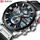 CURREN Watch Chronograph Sport Mens Watches Quartz Clock Leather Male Wristwatch with box Fashion Gift for Men
