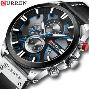 CURREN Watch Chronograph Sport Mens Watches Quartz Clock Leather Male Wristwatch with box Fashion Gift for Men