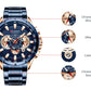 CURREN Luxury Casual Mens Watches Quartz Sports Chronograph Wristwatch Male Stainless Steel Luminous hands Clock
