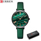 CURREN Fashion Women's Watches Leather Strap Quartz Wristwatch Classic Simple Thin Watch