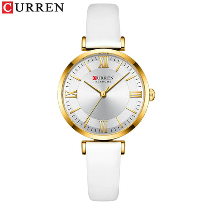 NEW CURREN Watches Women's Quartz Leather Wrsitwatches Fashionable Classic Clock Montre femme