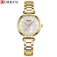 Watches for Women Luxury Brand CURREN Elegant Thin Quartz Wristwatch with Stainless Steel Simple Female Clock