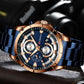 CURREN Watch Quartz Male watches Fashion Chronograph Clock Mens Gift Casual Stainless Steel Wristwatch