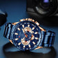 CURREN Luxury Casual Mens Watches Quartz Sports Chronograph Wristwatch Male Stainless Steel Luminous hands Clock