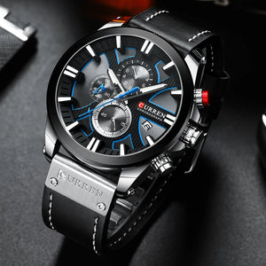 CURREN Watch Chronograph Sport Mens Watches Quartz Clock Leather Male Wristwatch with box Fashion Gift for Men
