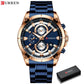 CURREN Watch Quartz Male watches Fashion Chronograph Clock Mens Gift Casual Stainless Steel Wristwatch