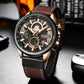 CURREN Watches Mens Branded Luxury Casual Leather Strap Sport Quartz Wristwatch Chronograph Clock Male Creative Design Dial