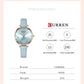 CURREN Watches Women Brand Leather Quartz Wristwatches Luxury Design Clock for Ladies Charm Flowers Dial Montre Femme