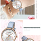 CURREN Watches Women Fashion Leather Quartz Wristwatch Charming Rhinestone Female Clock Zegarki Damskie