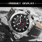 MEGIR Watches for Men Fashion Military Sport Watch Waterproof Date Quartz Casual Wristwatch with Chronograph Leather Strap 2128