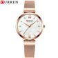 CURREN Watches Women's Simple Fashion Quartz Watch Ladies Wristwatch Charm Bracelet Stainless Steel Clock relogios feminino
