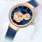 NAVIFORCE Luxury Women's Watch Set with Steel Mesh Band Creative Design Female Clock Relogio Feminino Includes Watch Box for Sal