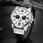 Fashion Classic Black White Chronograph Watch Men CURREN Men's Watches Casual Quartz Wristwatch Male Clock Reloj Hombre