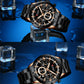 CURREN Top Brand Military Quartz Watches Silver Blue Mens Stainless Steel Chronograph Wristwatch for Male Casual Sporty Clocks