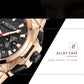 MEGIR Watches for Men Fashion Military Sport Watch Waterproof Date Quartz Casual Wristwatch with Chronograph Leather Strap 2128