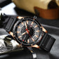 CURREN Watches Top Brand Fashion Leather Wristwatch Casual Quartz Men's Watch New Chic Luminous hands Clock