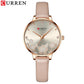 CURREN Watches Women Brand Leather Quartz Wristwatches Luxury Design Clock for Ladies Charm Flowers Dial Montre Femme