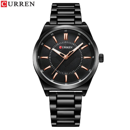 CURREN Man Watch Fashion Stainless Steel Quartz Wristwatches Top Brand Simple Thin Watches for Men Gold Clock