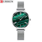 CURREN Fashion Women's Watches Leather Strap Quartz Wristwatch Classic Simple Thin Watch