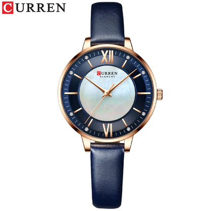 CURREN Watch for Women Luxury Casual Clock Leather Quartz Brandes Ladies Wristwatches Fashion Zegarki 2021